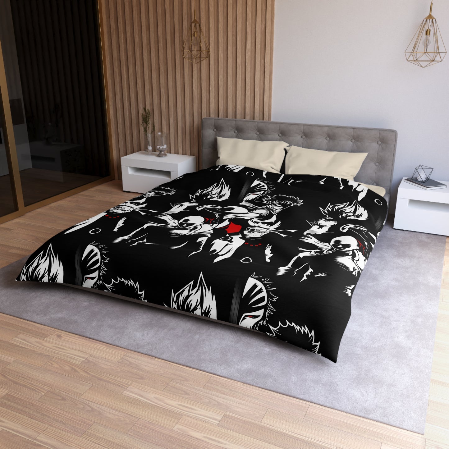 Anime-Inspired Microfiber Duvet Cover - Bold Design for Cozy Bedrooms