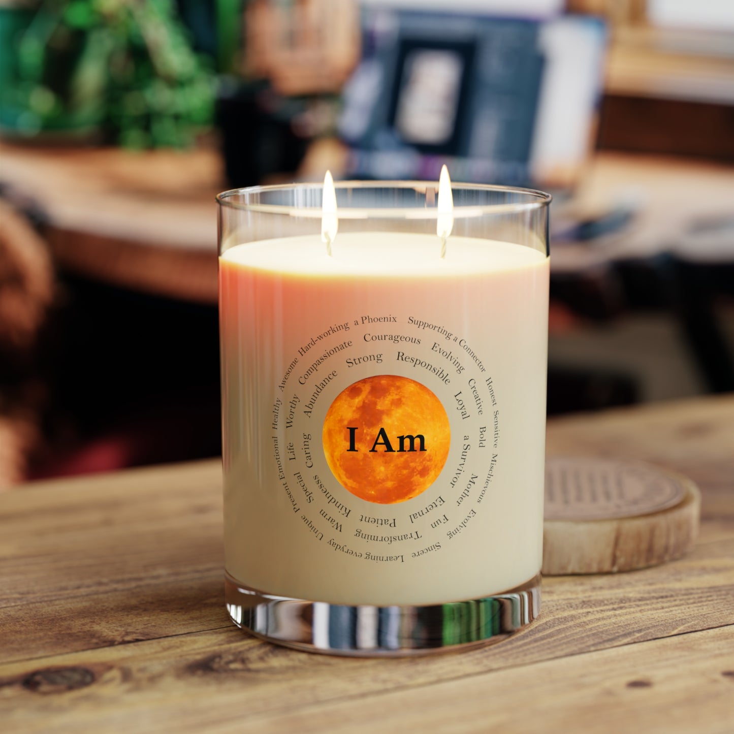 Inspirational Scented Candle - "I Am" Affirmation - 11oz Full Glass