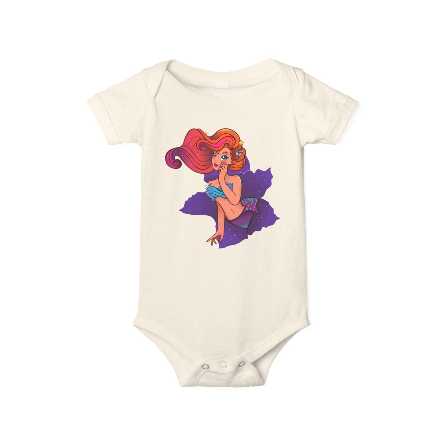 Cute Mermaid Infant Jersey One Piece - Adorable Baby Bodysuit for Little Ones