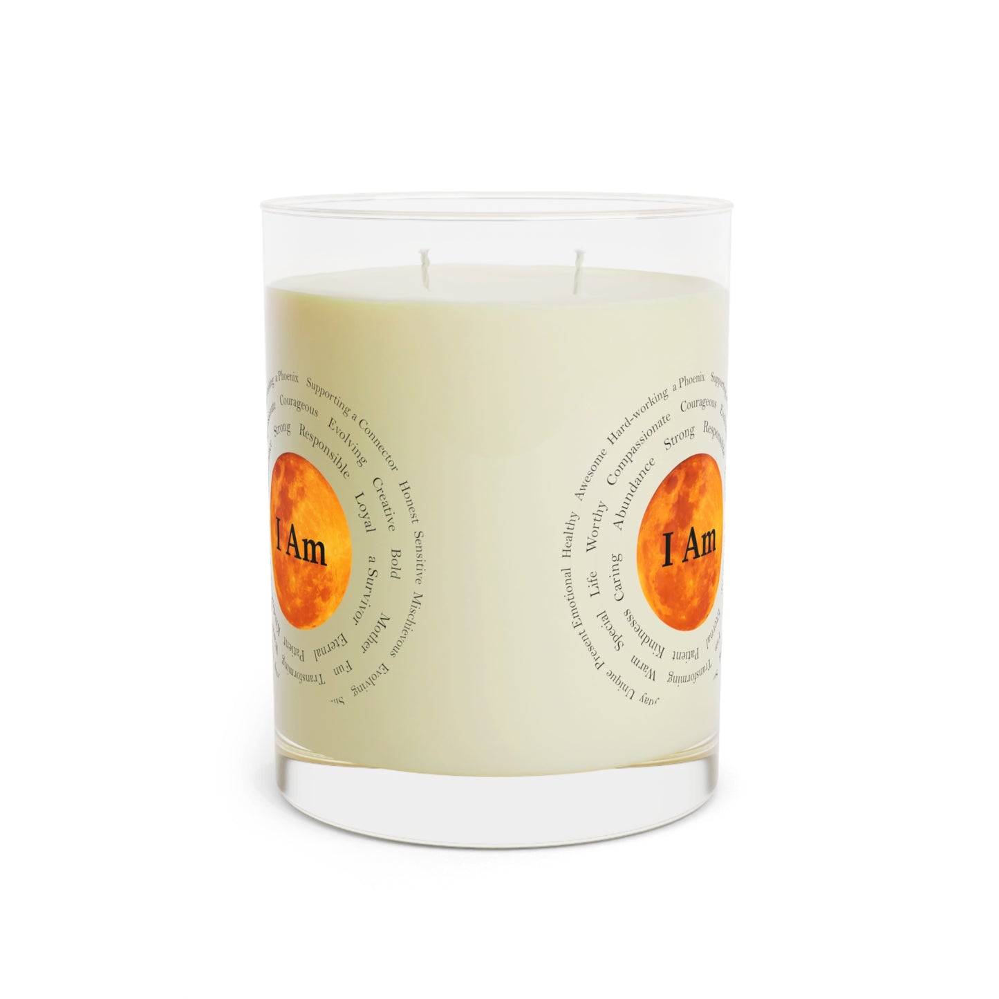 Inspirational Scented Candle - "I Am" Affirmation - 11oz Full Glass