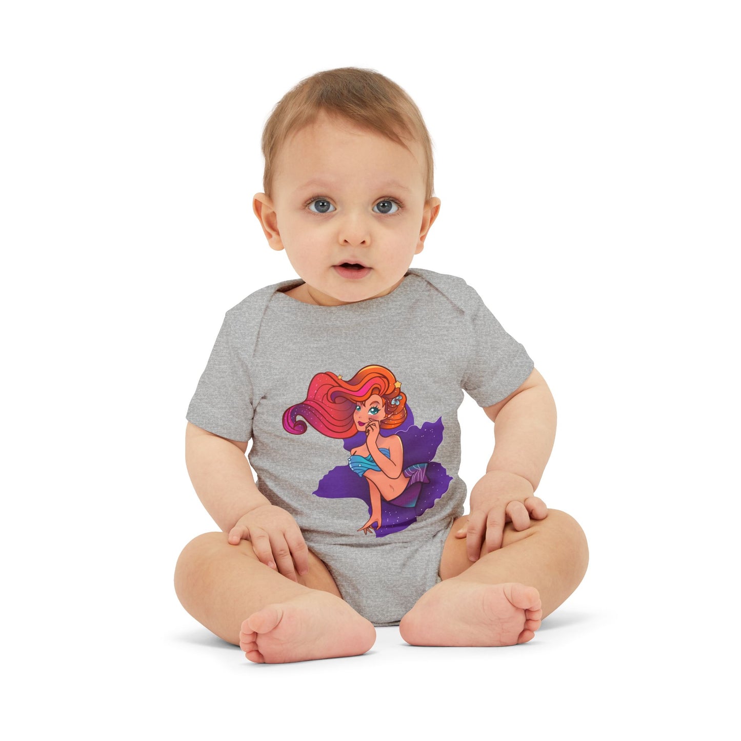 Cute Mermaid Infant Jersey One Piece - Adorable Baby Bodysuit for Little Ones