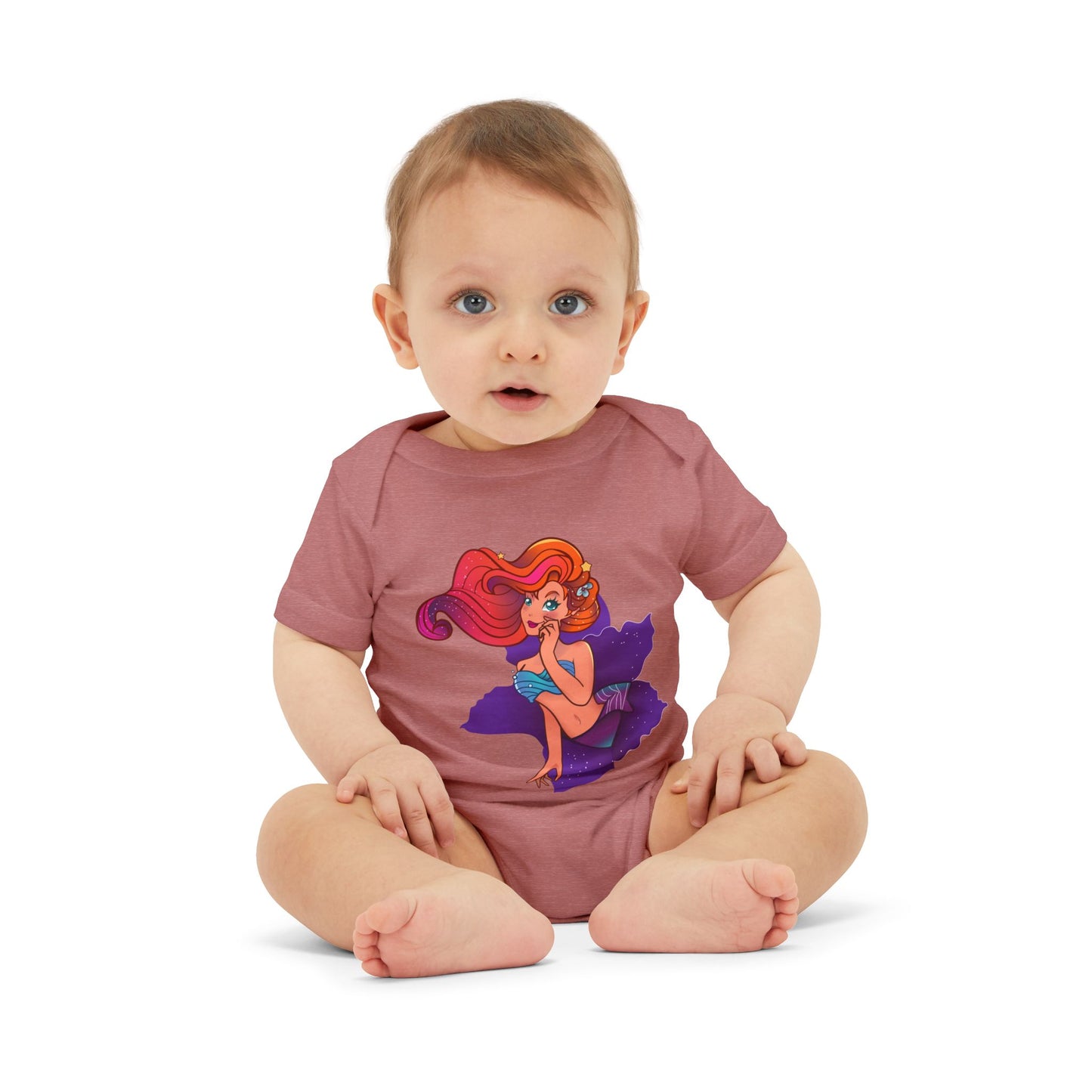 Cute Mermaid Infant Jersey One Piece - Adorable Baby Bodysuit for Little Ones