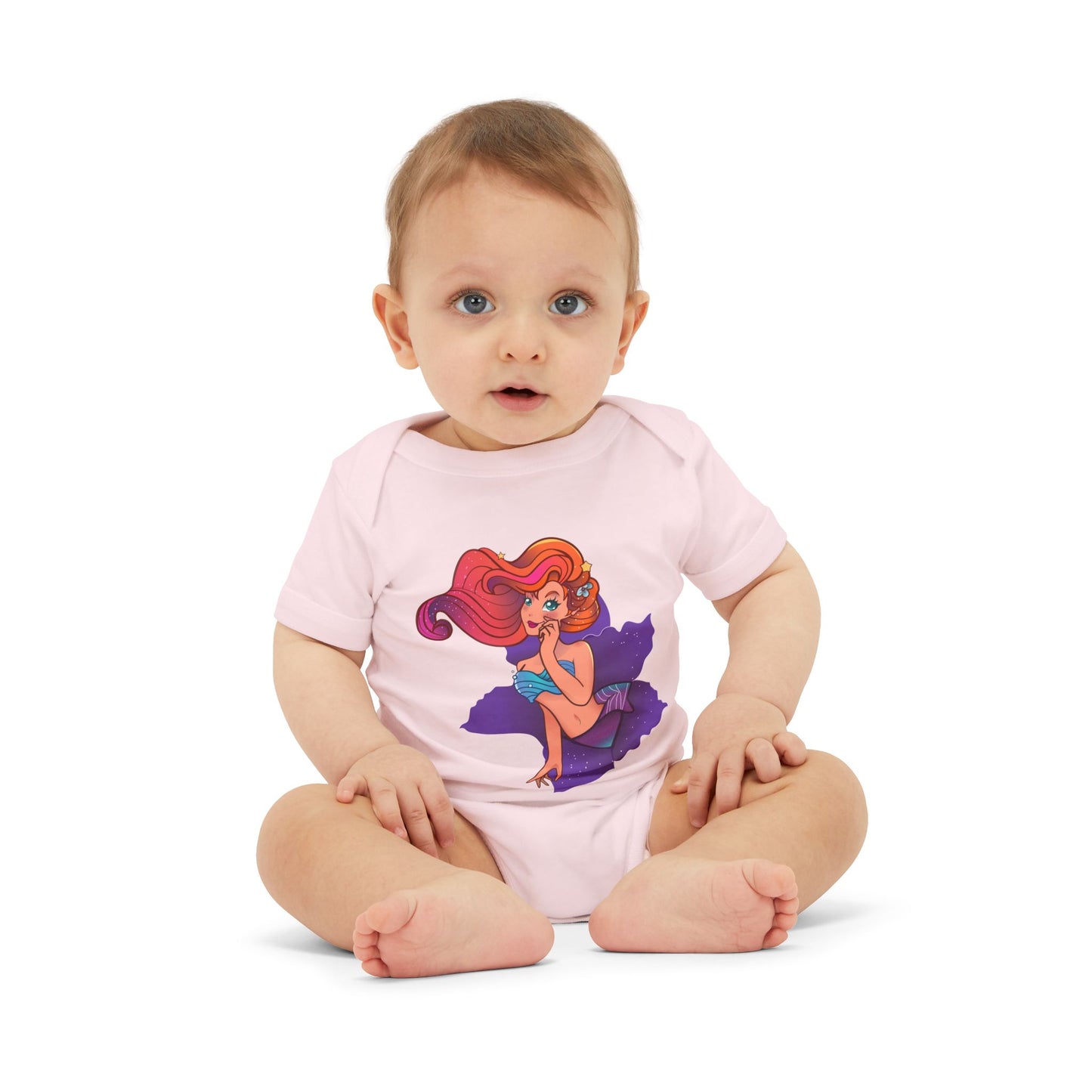Cute Mermaid Infant Jersey One Piece - Adorable Baby Bodysuit for Little Ones