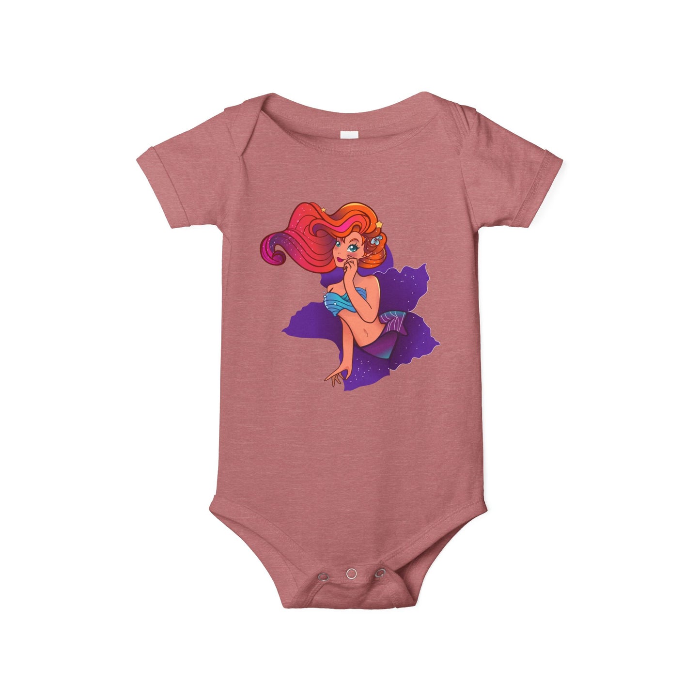 Cute Mermaid Infant Jersey One Piece - Adorable Baby Bodysuit for Little Ones