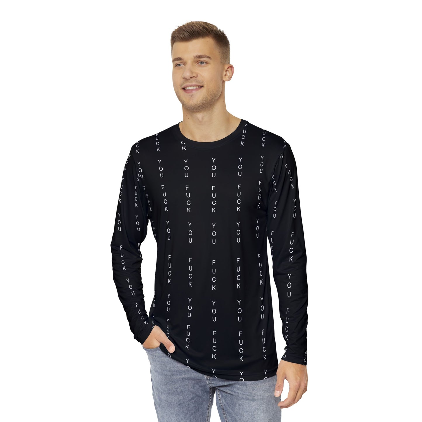 Men's Long Sleeve Graphic Shirt, Casual Humor Tee, Funny Gift for Him, Statement Fashion, Unique Birthday Present
