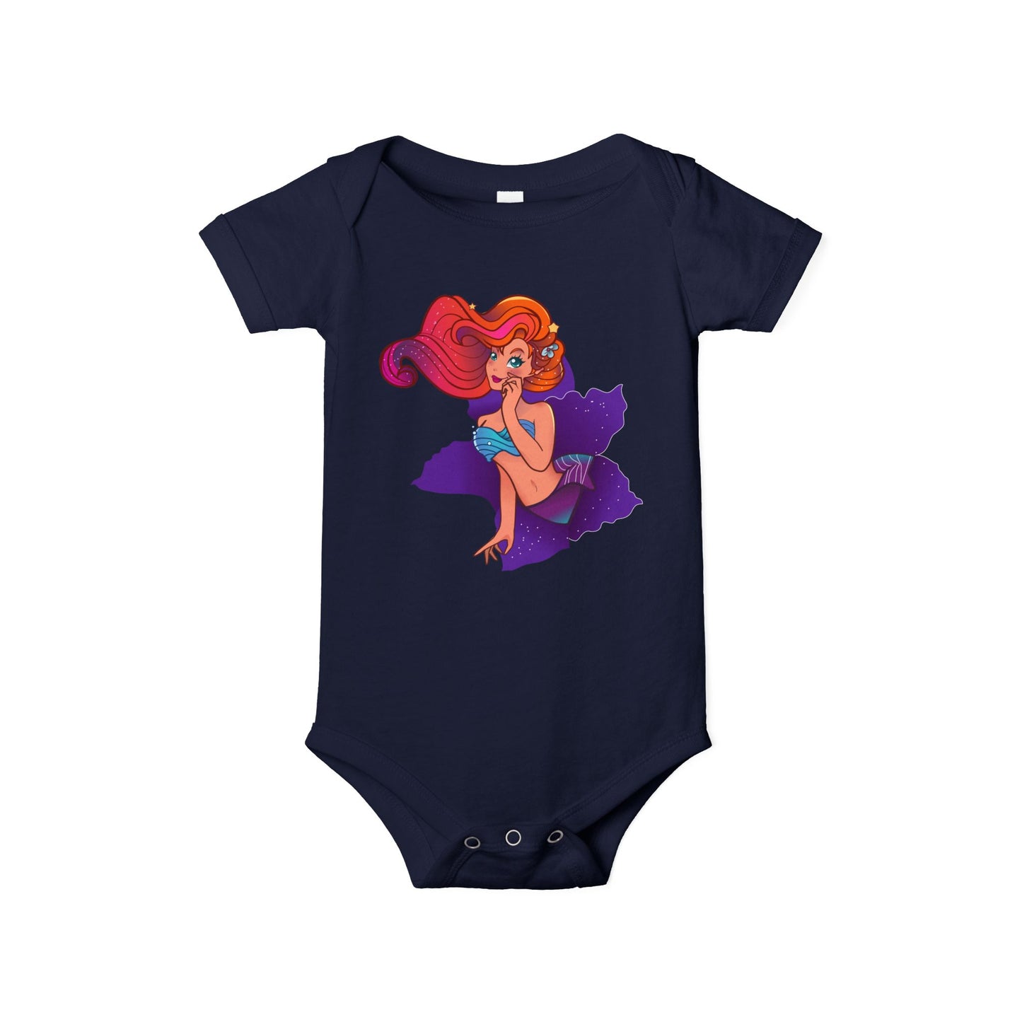 Cute Mermaid Infant Jersey One Piece - Adorable Baby Bodysuit for Little Ones