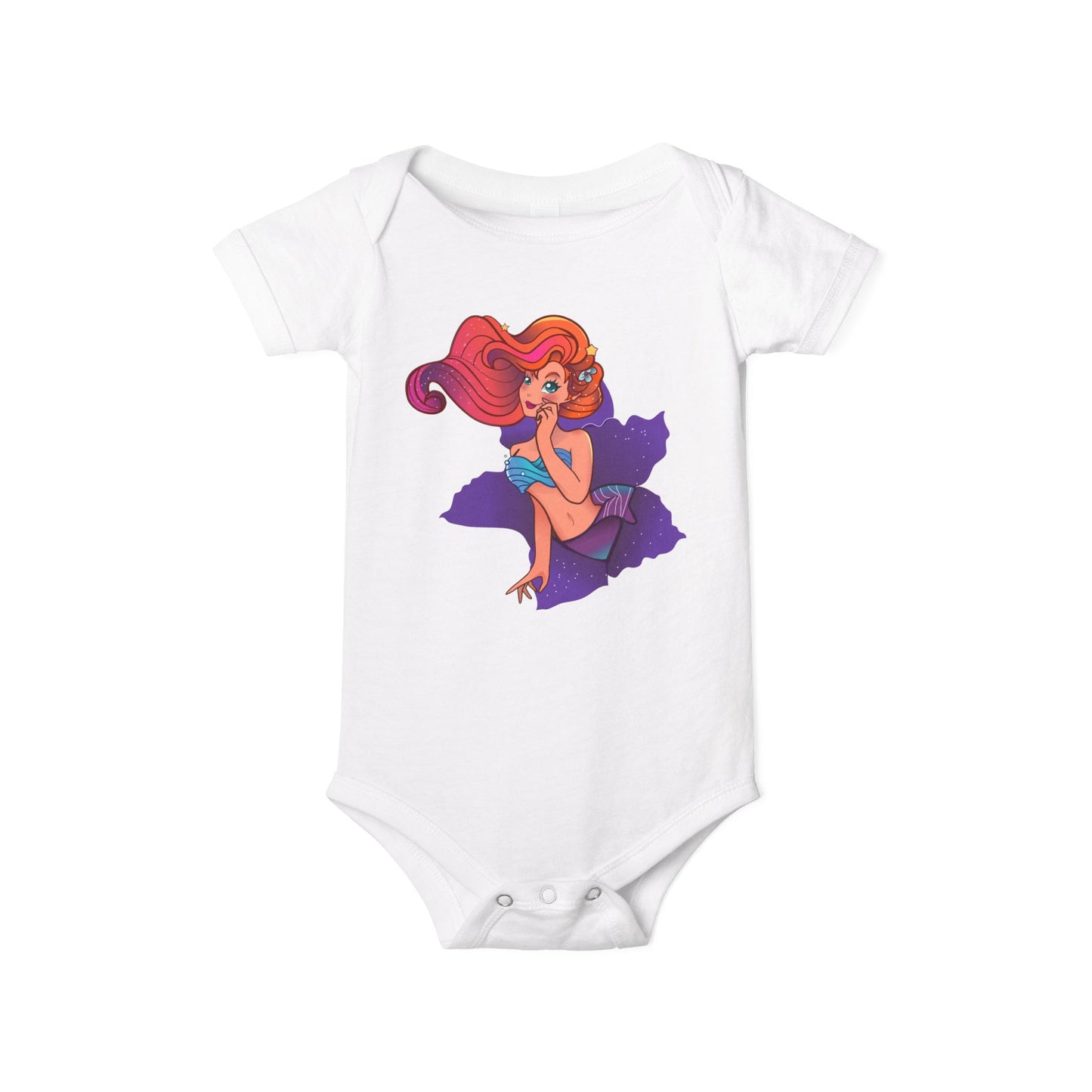 Cute Mermaid Infant Jersey One Piece - Adorable Baby Bodysuit for Little Ones