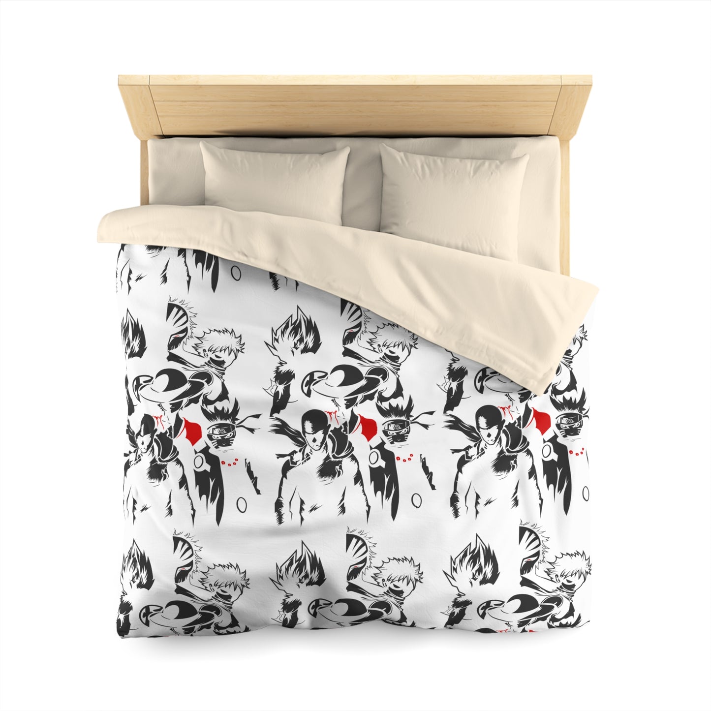 Anime-Inspired Microfiber Duvet Cover - Bold Adventure Print for Bedroom Decor