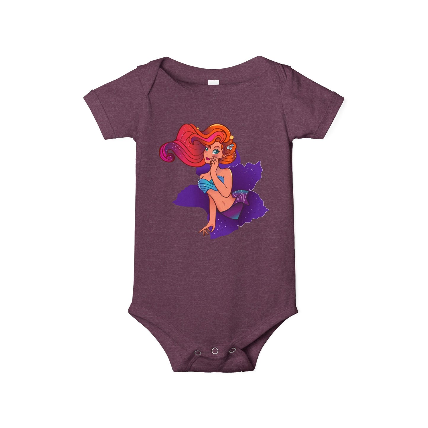Cute Mermaid Infant Jersey One Piece - Adorable Baby Bodysuit for Little Ones