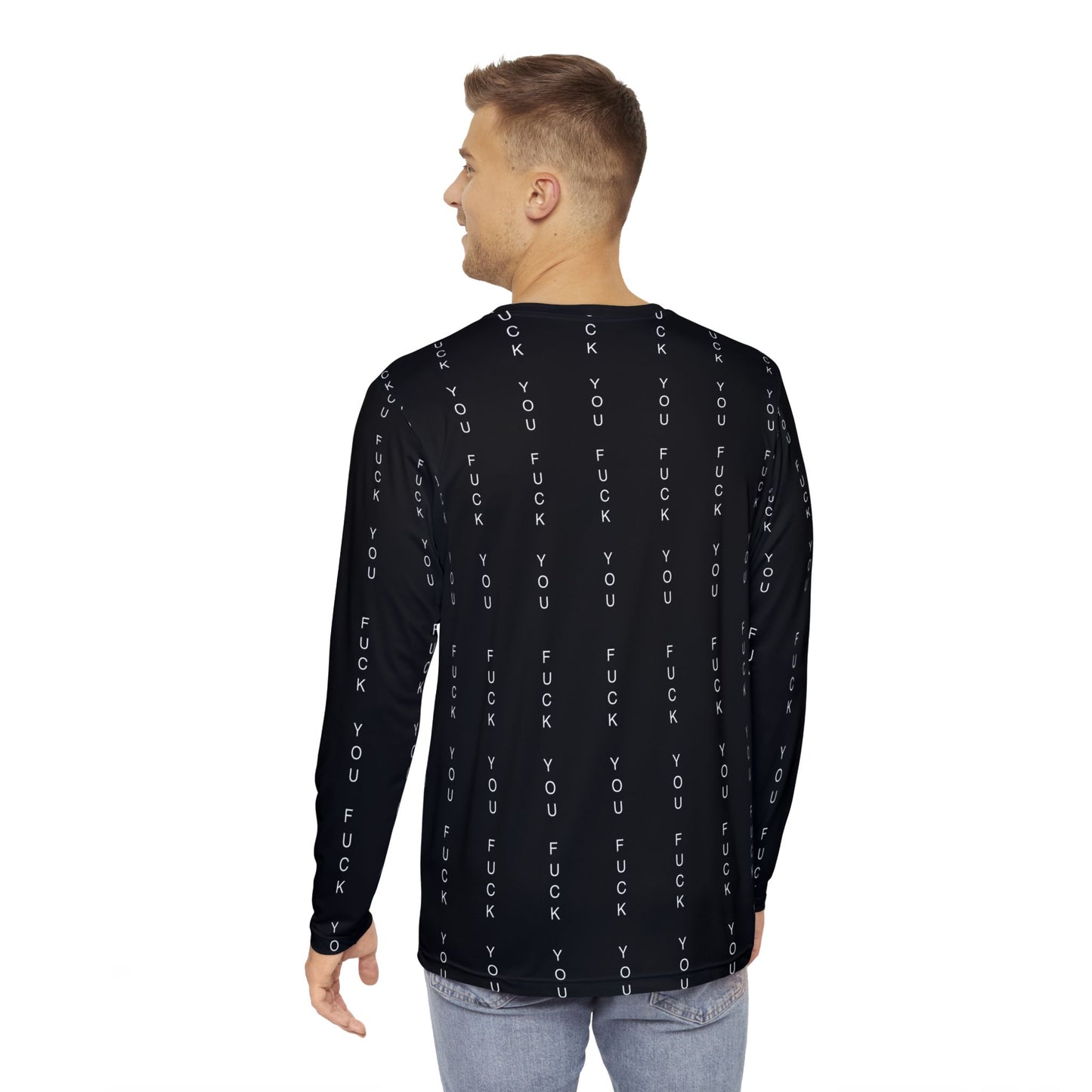 Men's Long Sleeve Graphic Shirt, Casual Humor Tee, Funny Gift for Him, Statement Fashion, Unique Birthday Present