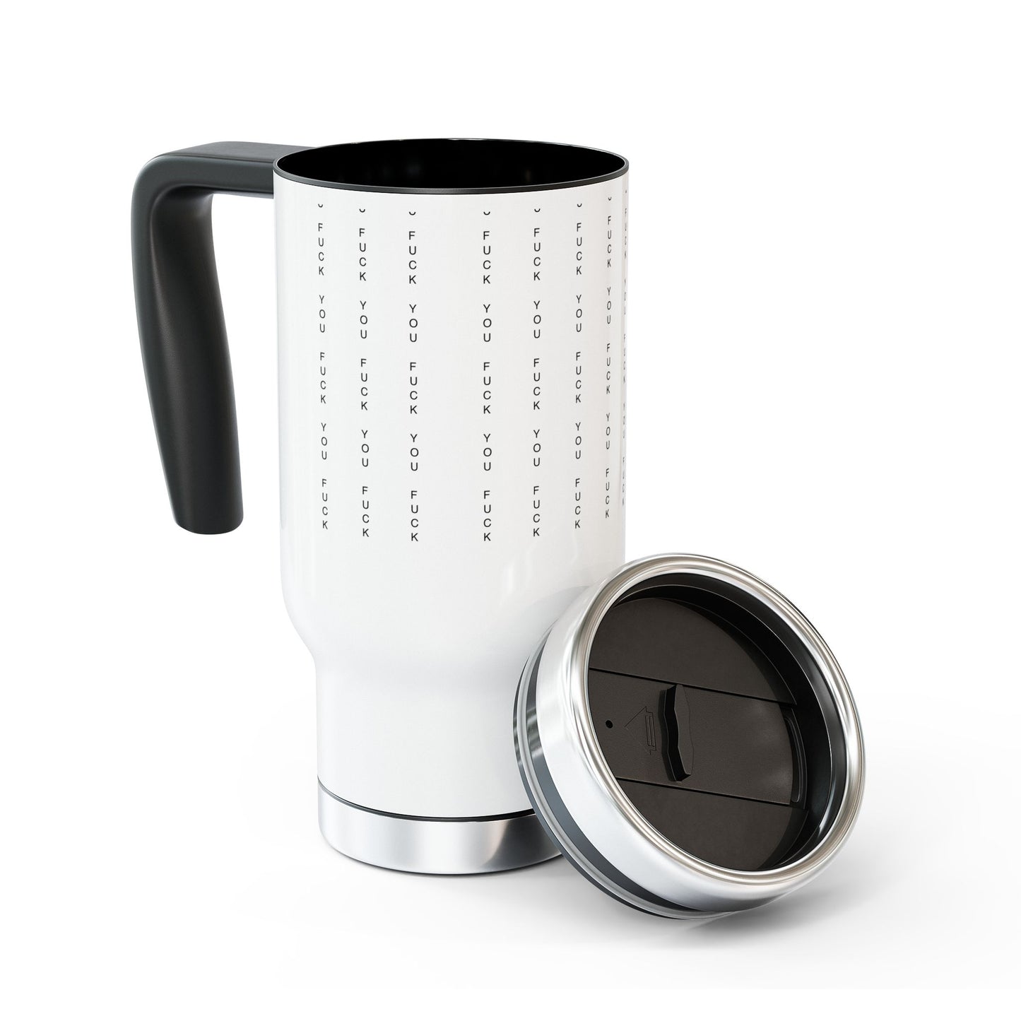 Sassy Stainless Steel Travel Mug - 14oz with Handle, Perfect for Coffee Lovers