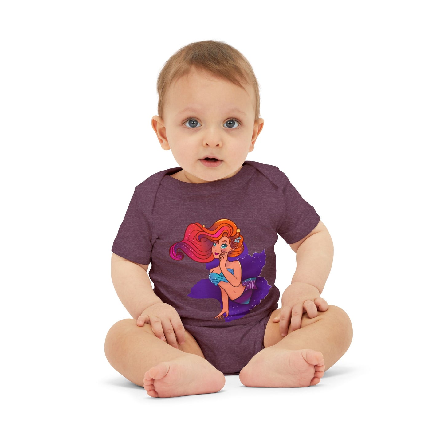 Cute Mermaid Infant Jersey One Piece - Adorable Baby Bodysuit for Little Ones