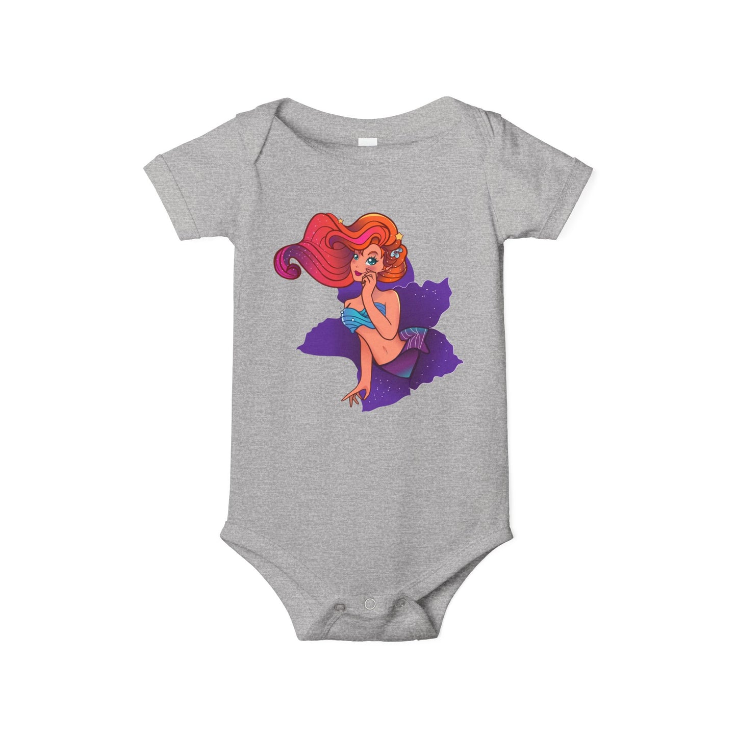Cute Mermaid Infant Jersey One Piece - Adorable Baby Bodysuit for Little Ones