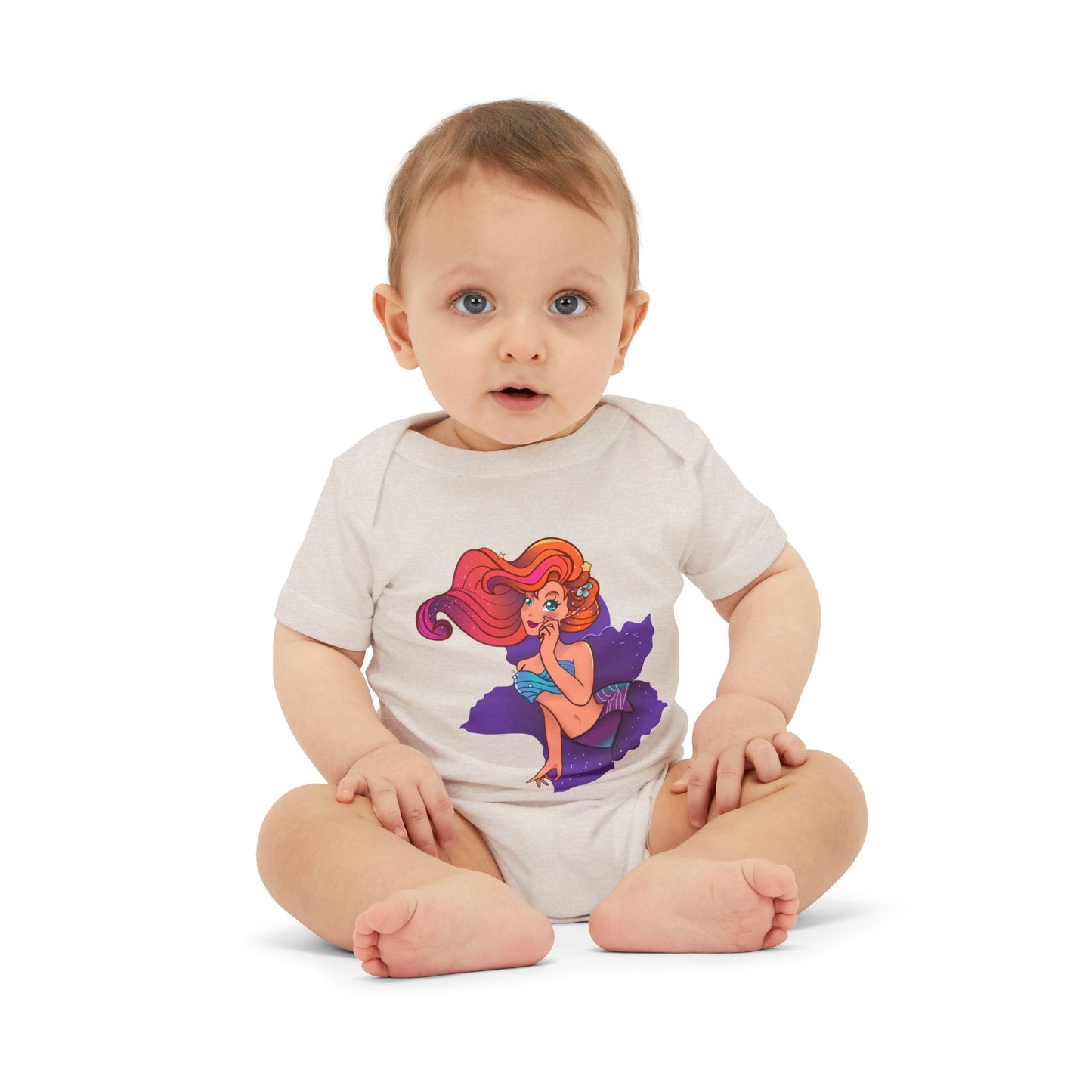 Cute Mermaid Infant Jersey One Piece - Adorable Baby Bodysuit for Little Ones