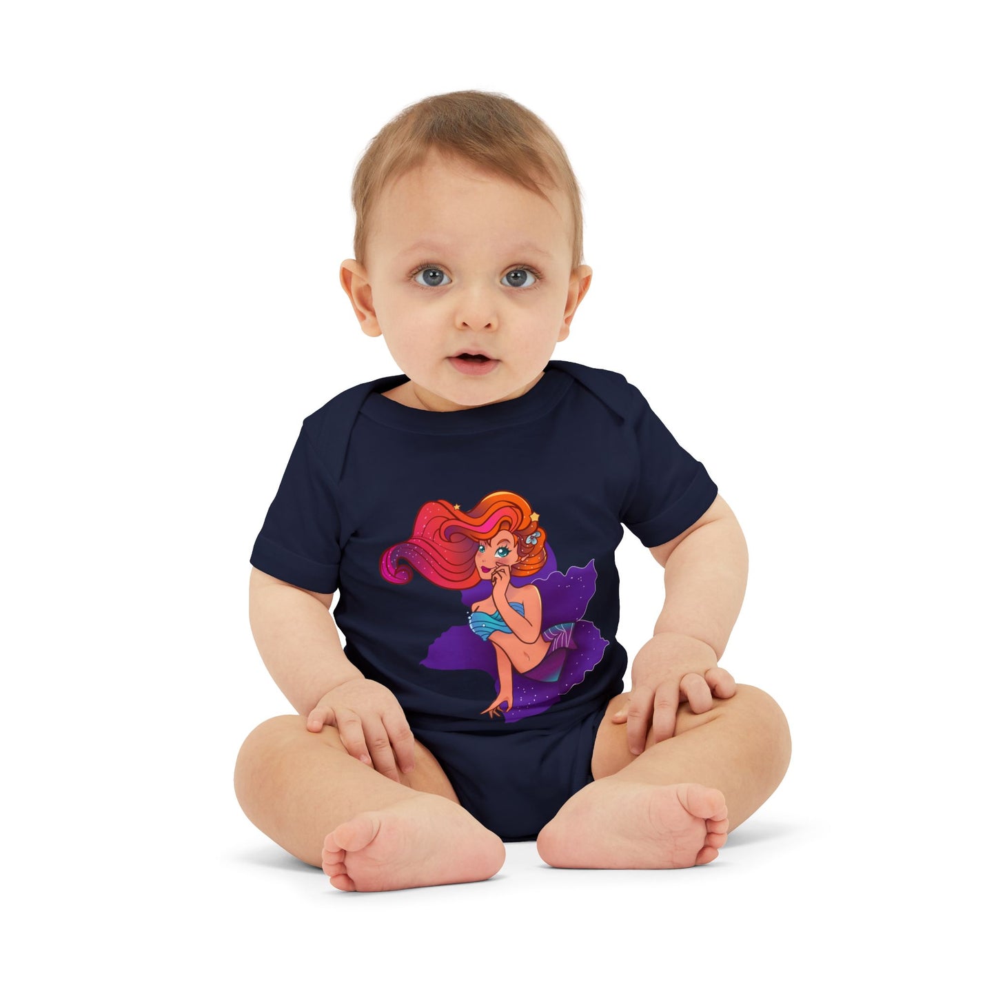 Cute Mermaid Infant Jersey One Piece - Adorable Baby Bodysuit for Little Ones