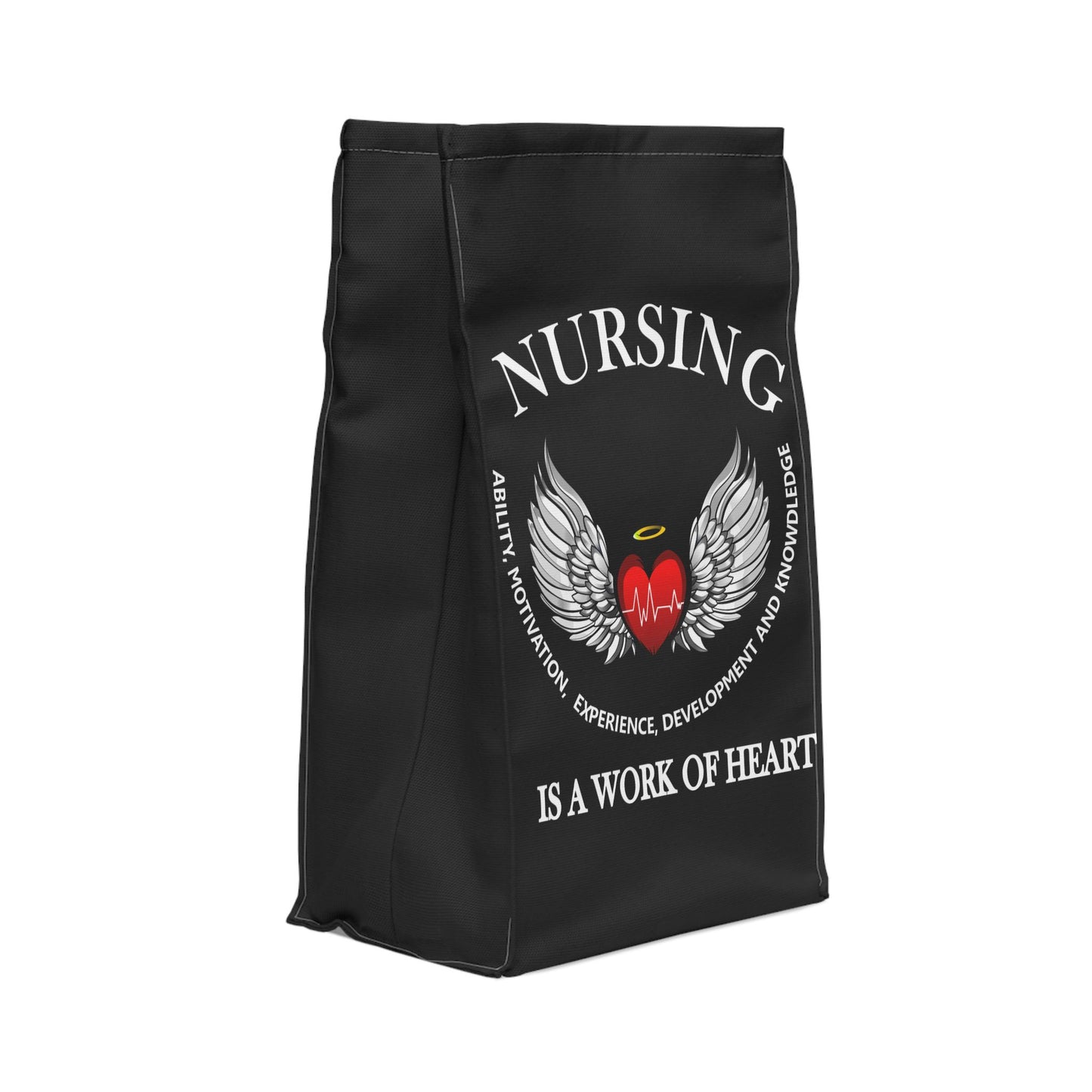 Nursing Lunch Bag - "Nursing is a Work of Heart" Insulated Tote for Healthcare Professionals