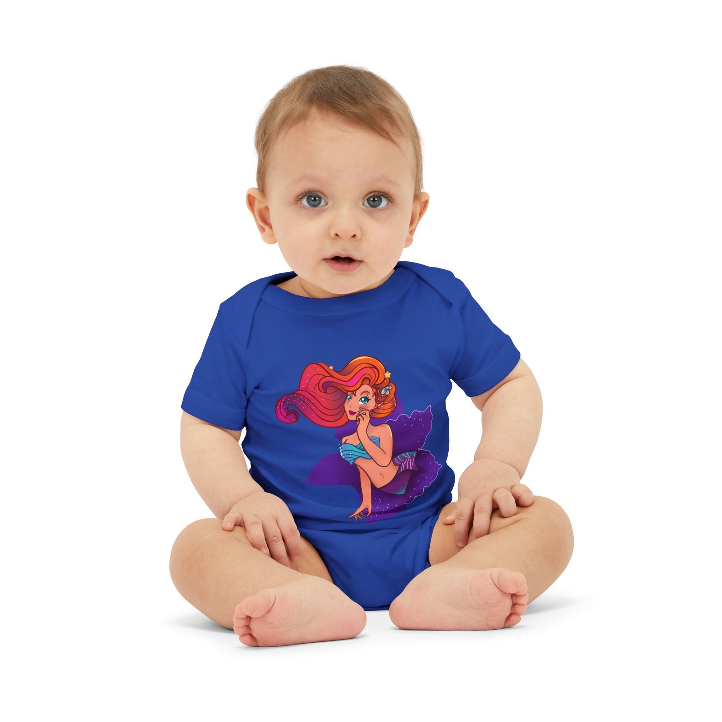 Cute Mermaid Infant Jersey One Piece - Adorable Baby Bodysuit for Little Ones