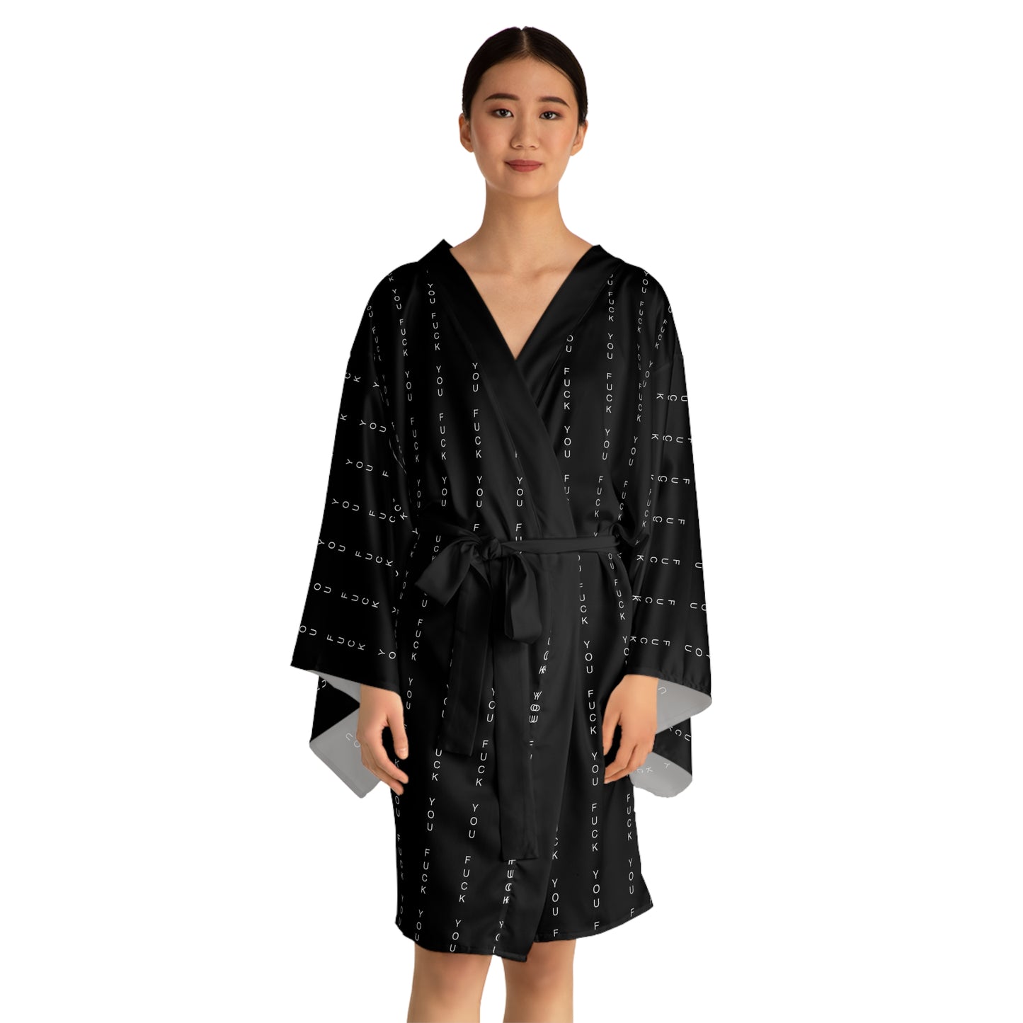 Chic Long Sleeve Kimono Robe - Stylish Comfort for Home and Relaxation