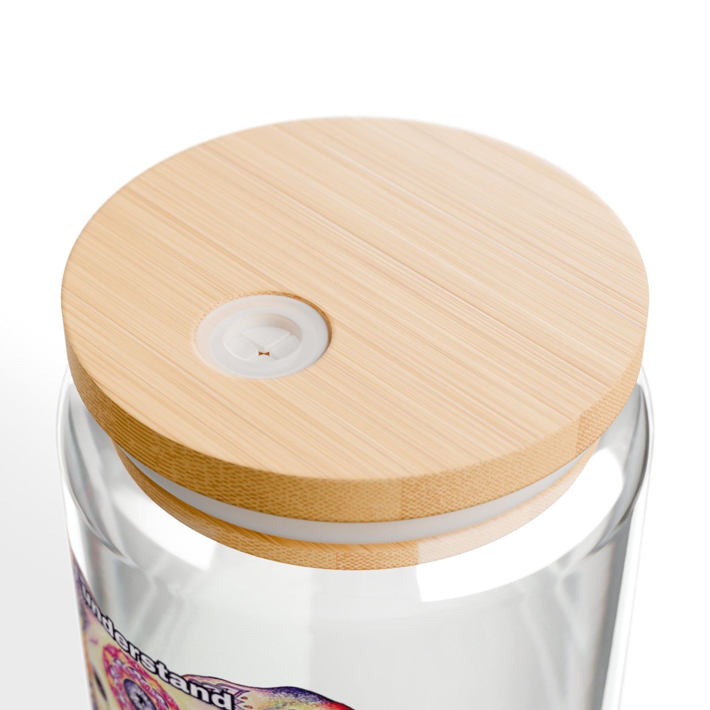 Colorful Lotus Sipper Glass - 16oz Eco-Friendly Drinkware