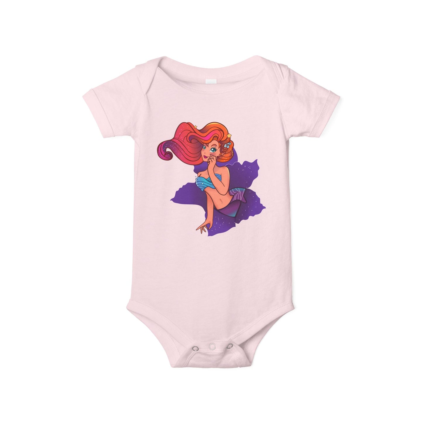 Cute Mermaid Infant Jersey One Piece - Adorable Baby Bodysuit for Little Ones