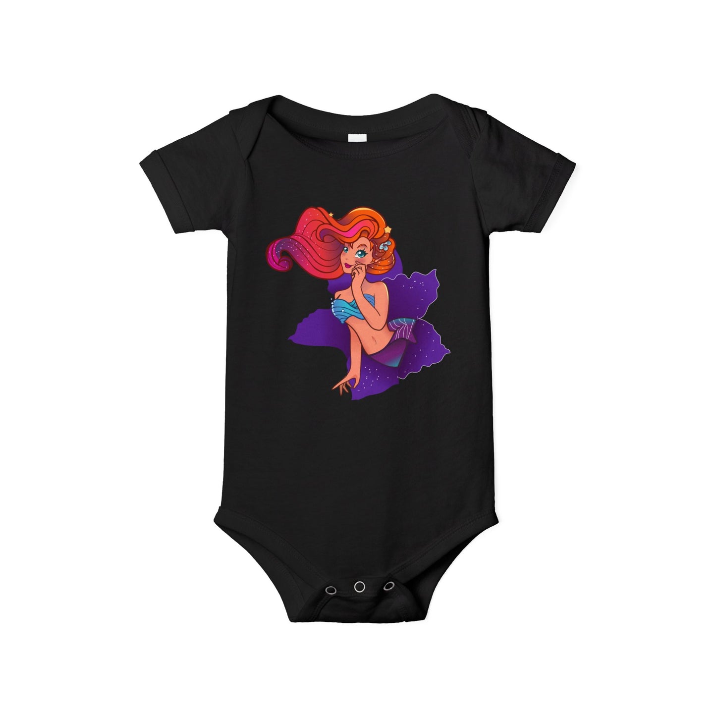 Cute Mermaid Infant Jersey One Piece - Adorable Baby Bodysuit for Little Ones