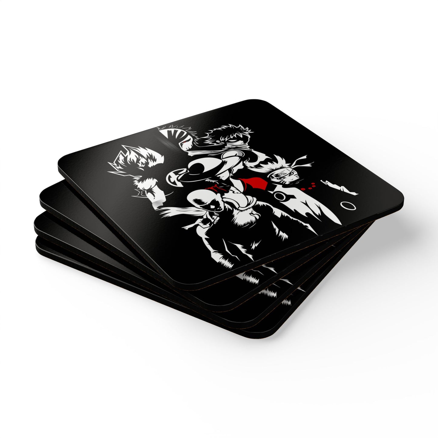 Anime Corkwood Coaster Set - Stylish Drink Protectors for Fans