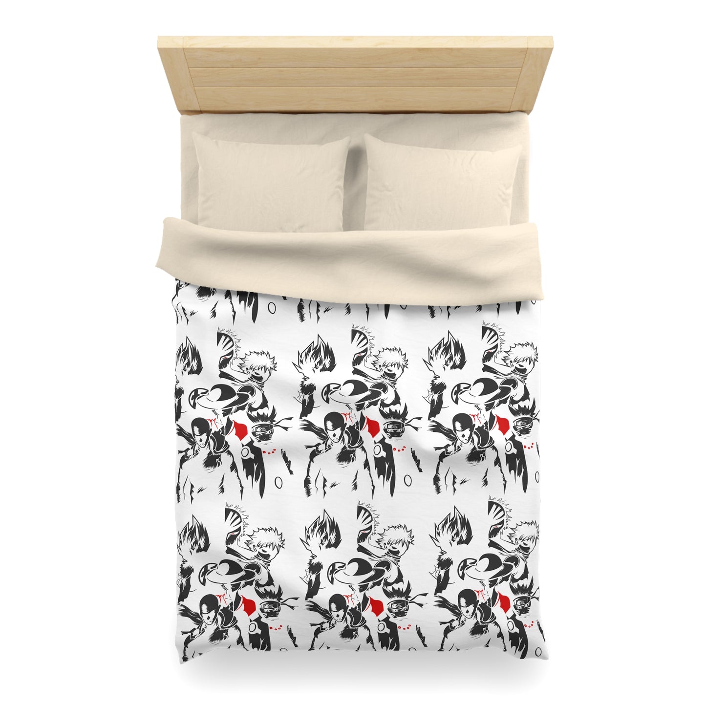 Anime-Inspired Microfiber Duvet Cover - Bold Adventure Print for Bedroom Decor