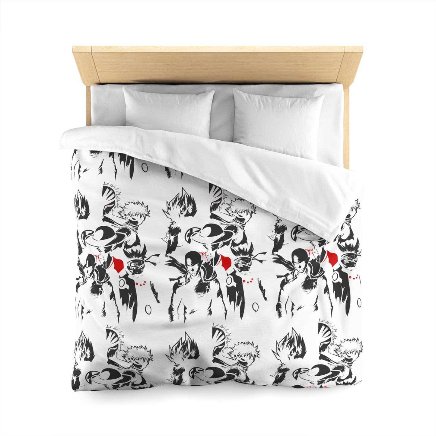 Anime-Inspired Microfiber Duvet Cover - Bold Adventure Print for Bedroom Decor