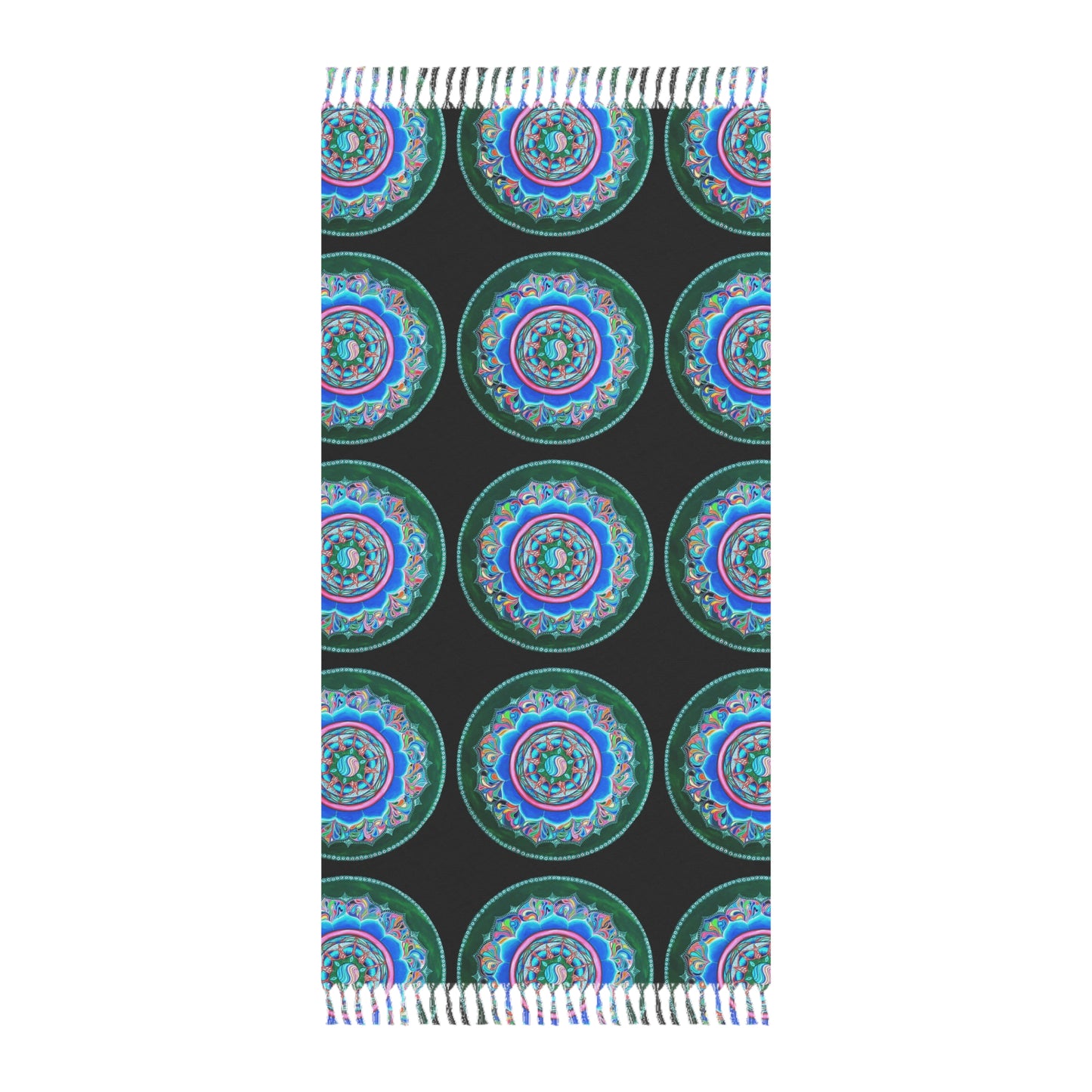 Copy of Boho Beach Towel with Vibrant Lotus Floral Design