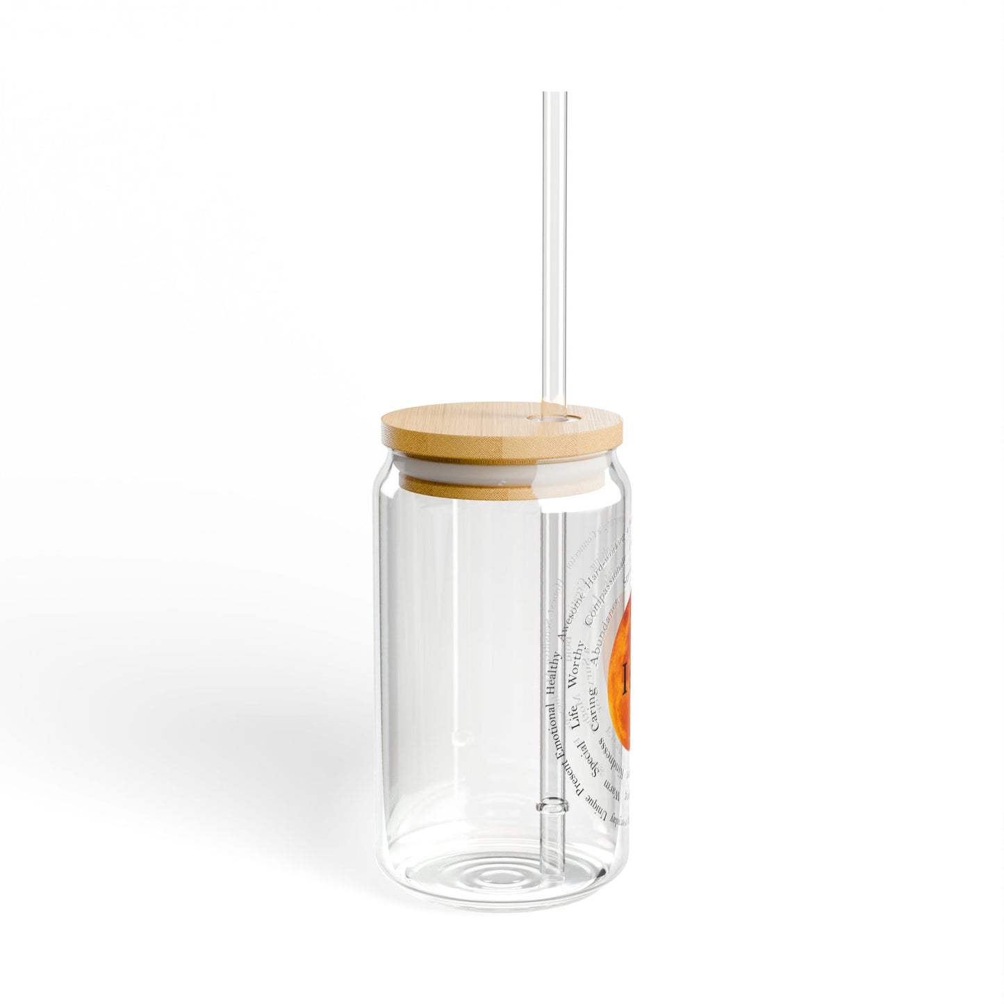 Inspirational I Am Sipper Glass - 16oz - Motivational Drinkware for Mindfulness & Positivity