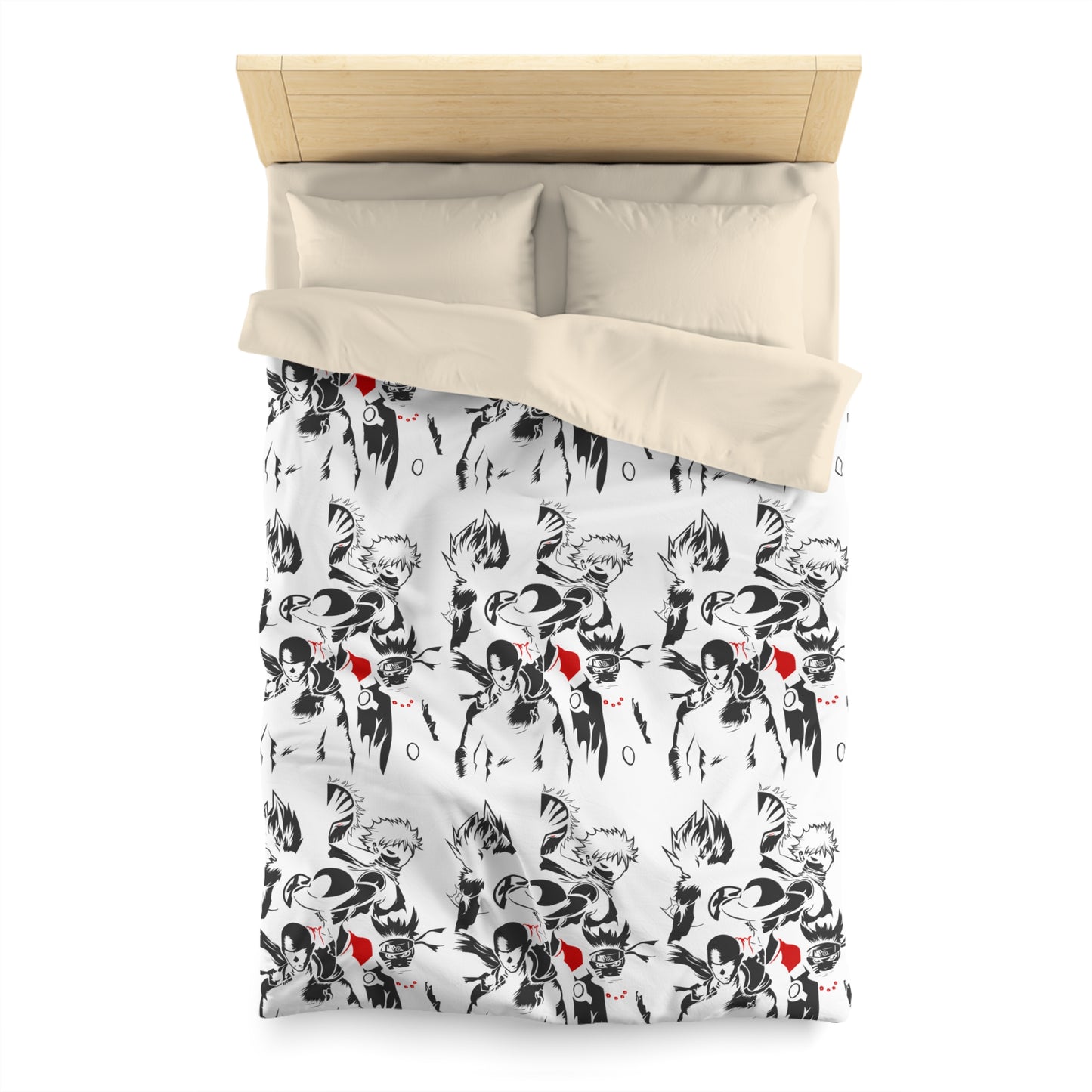 Anime-Inspired Microfiber Duvet Cover - Bold Adventure Print for Bedroom Decor