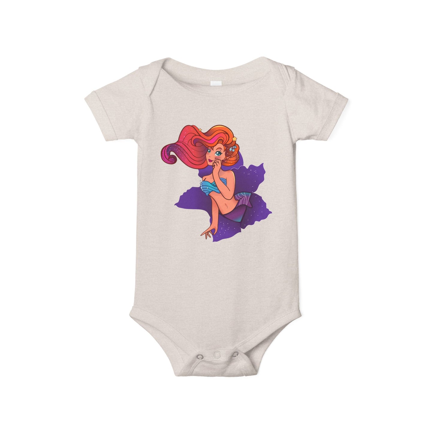 Cute Mermaid Infant Jersey One Piece - Adorable Baby Bodysuit for Little Ones