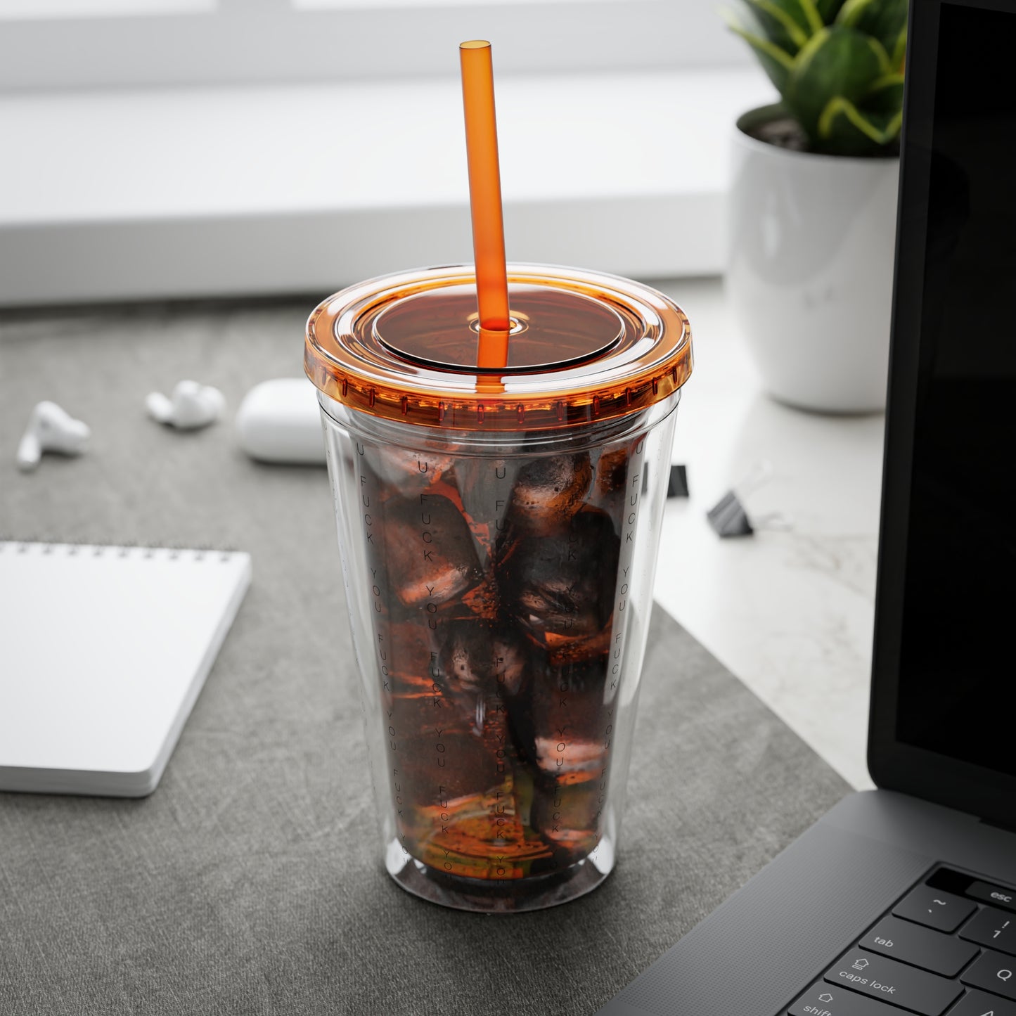 Funny Insult Tumbler with Straw - 16oz Reusable Travel Cup