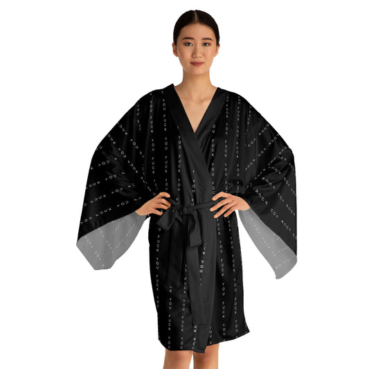 Chic Long Sleeve Kimono Robe - Stylish Comfort for Home and Relaxation
