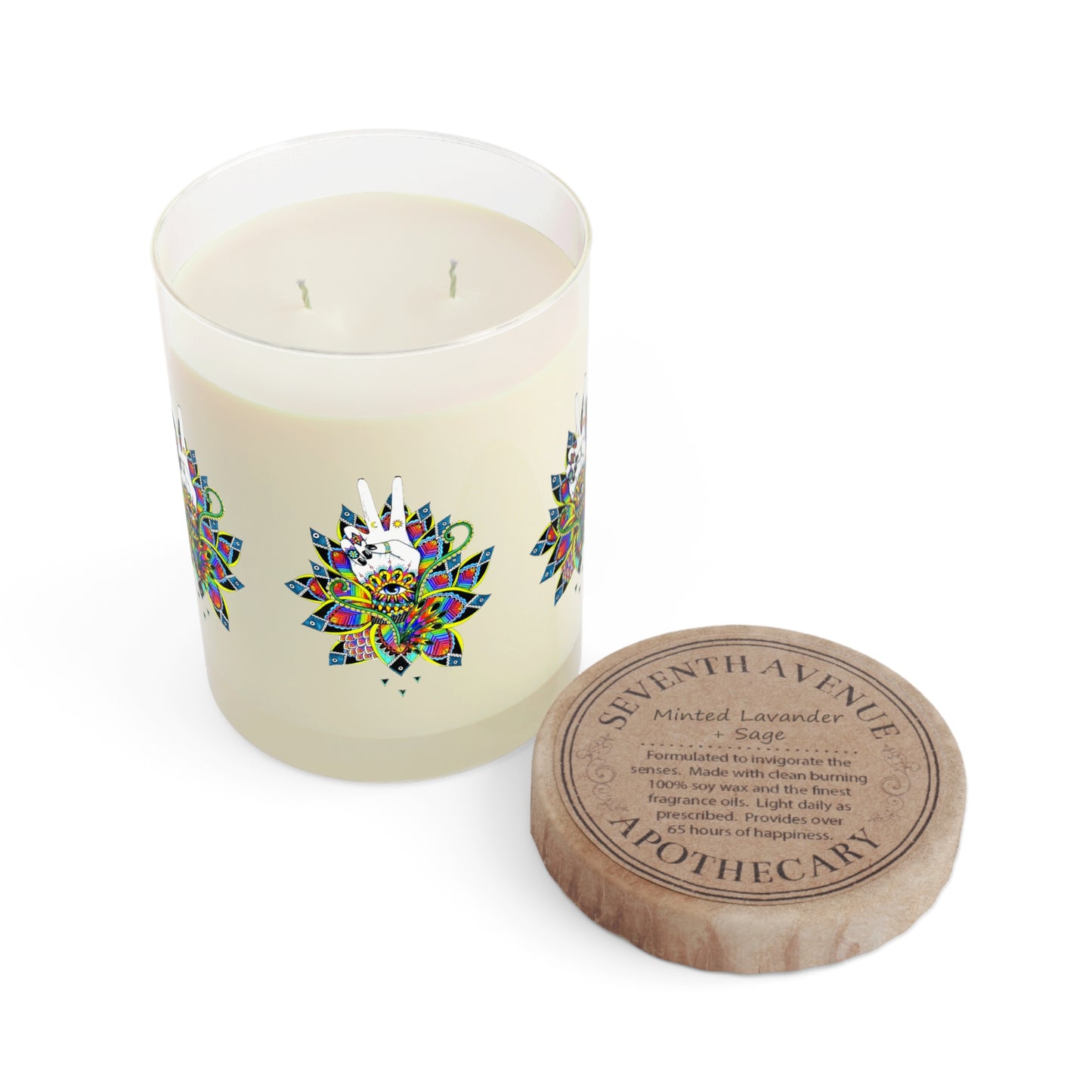 Bohemian Peace Scented Candle - Full Glass, 11oz