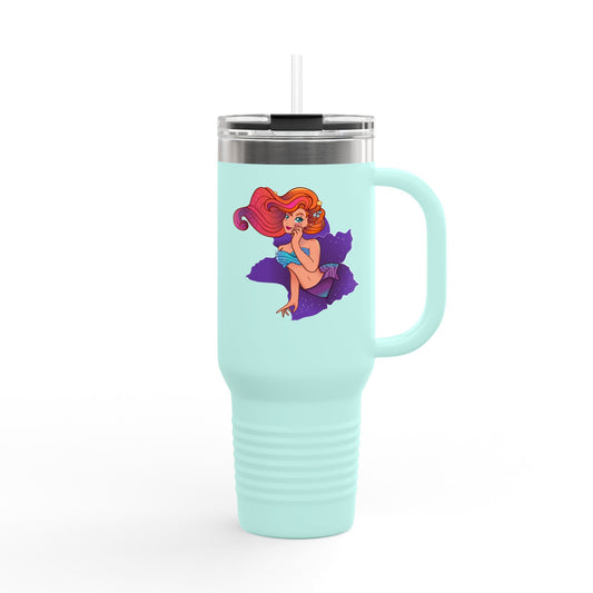 Colorful Insulated Travel Mug with Playful Design | 40oz
