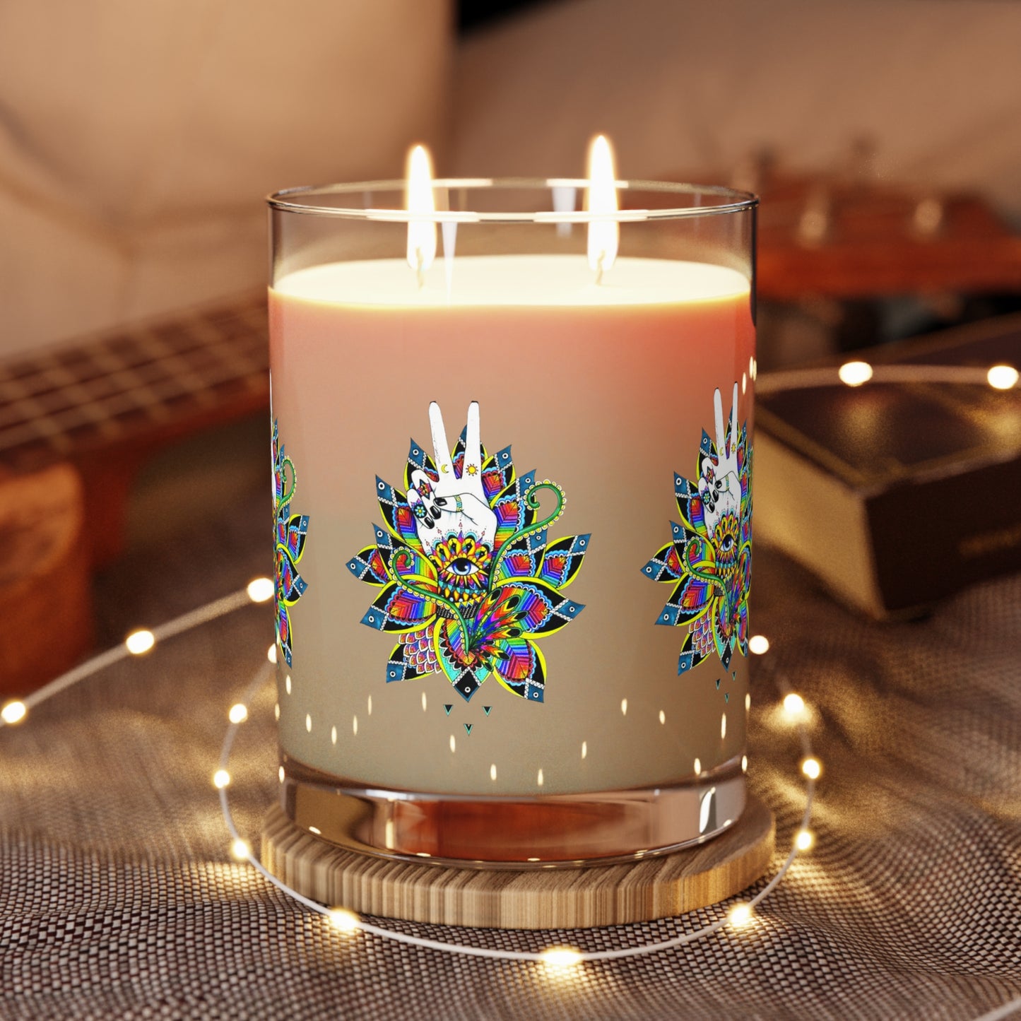 Bohemian Peace Scented Candle - Full Glass, 11oz