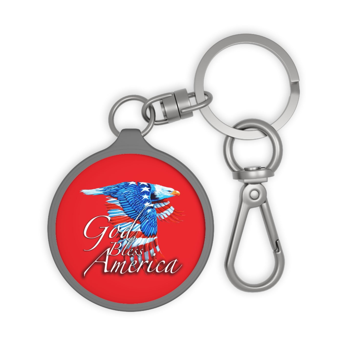 Copy of Keyring Tag - American Eagle Flag Design