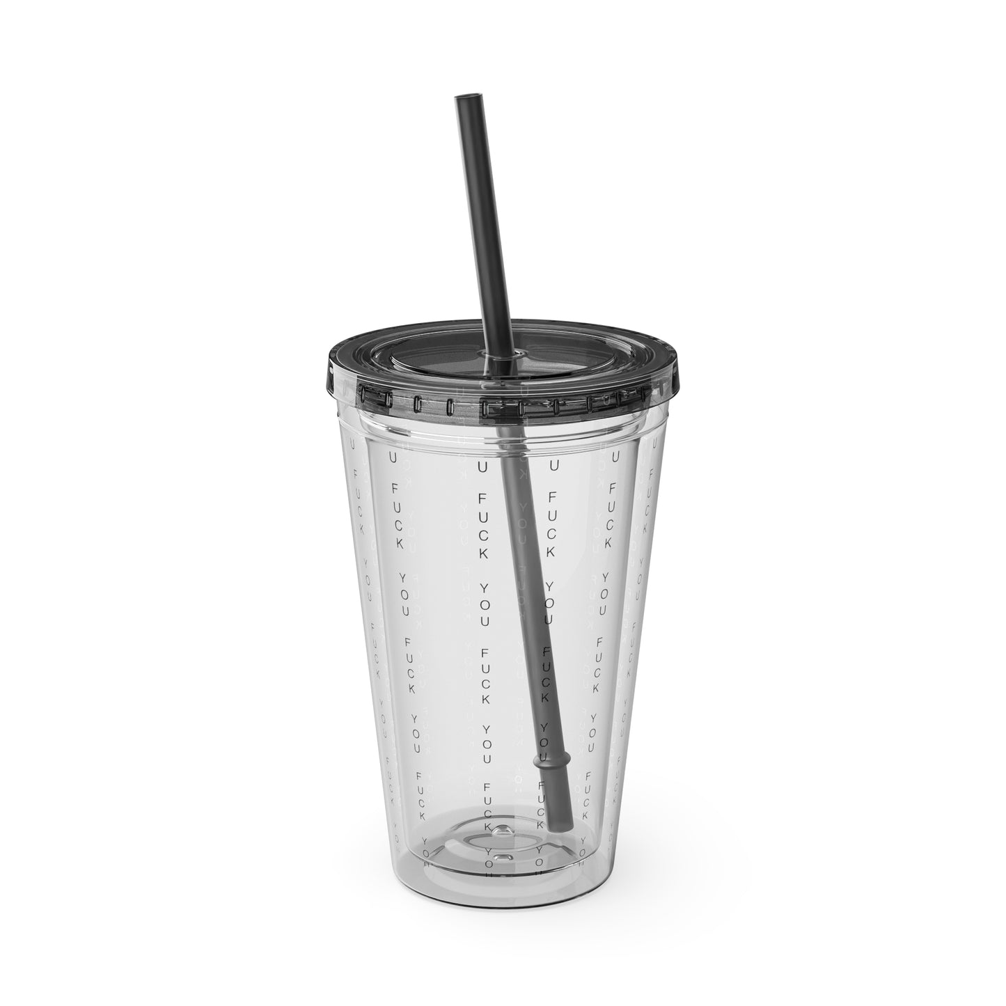 Funny Insult Tumbler with Straw - 16oz Reusable Travel Cup