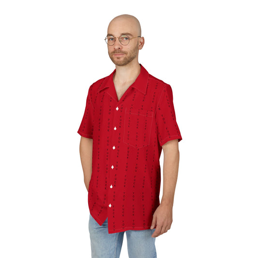 Men Hawaiian Shirt, Summer Party Attire, Casual Beachwear, Vacation Essential, Tropical Print Top