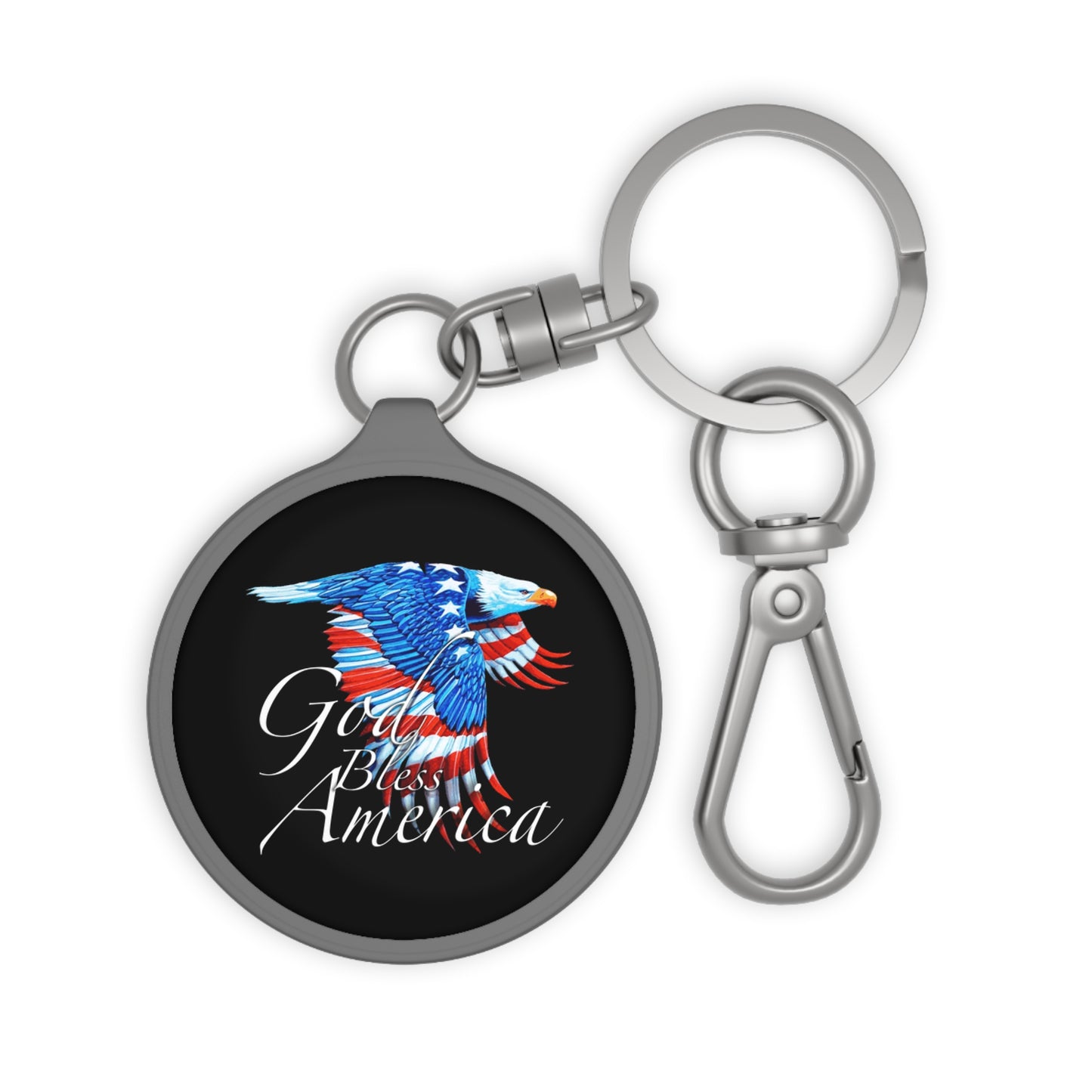 Keyring Tag - American Eagle Flag Design