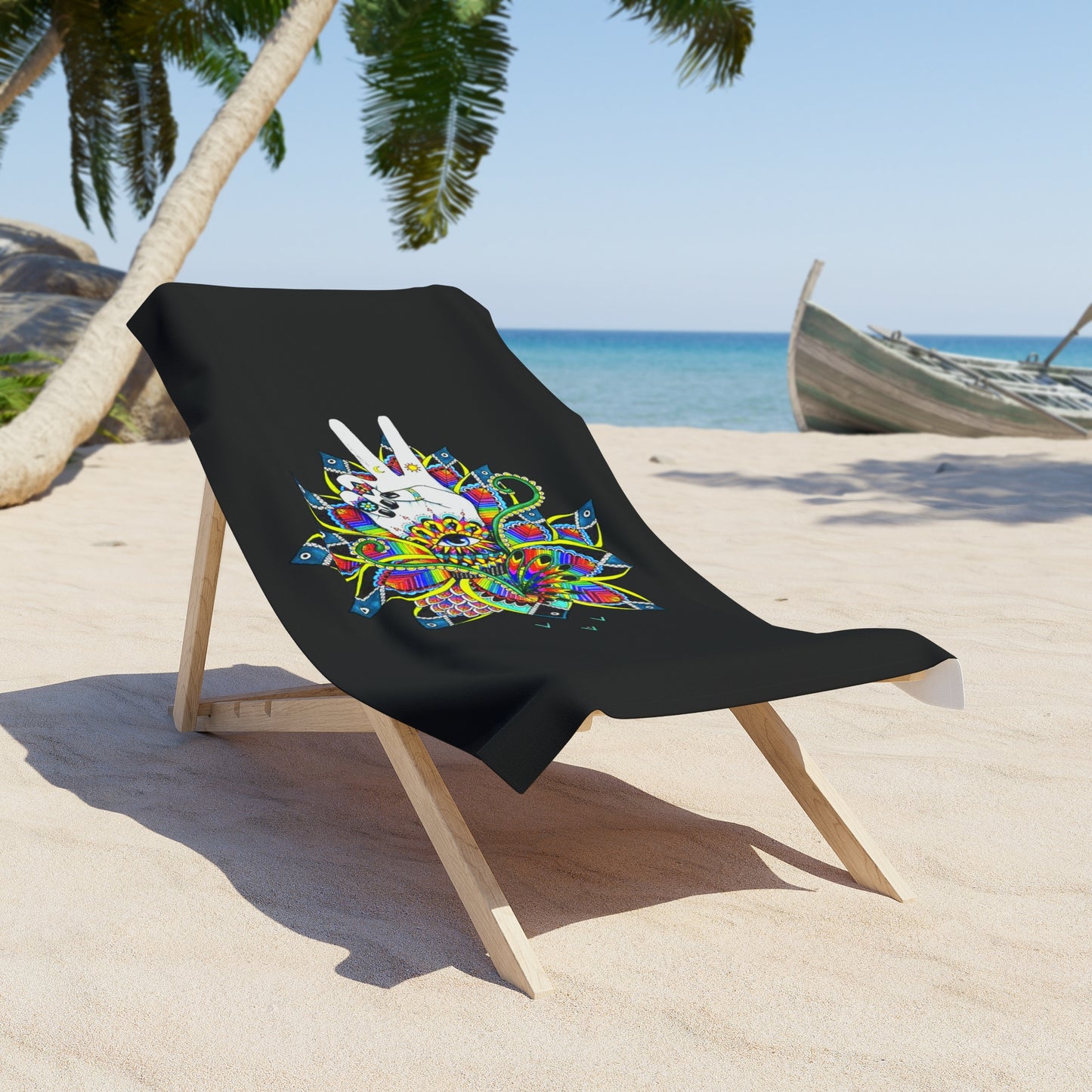 Lotus Vibrant Mandala Beach Towel - Perfect for Summer Relaxation