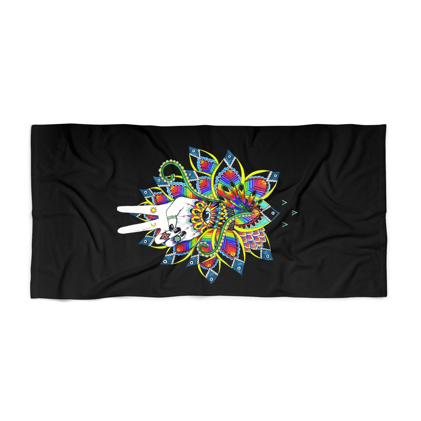 Lotus Vibrant Mandala Beach Towel - Perfect for Summer Relaxation