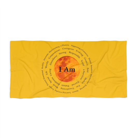 I'M AFFIRMATION-Vibrant Mandala Beach Towel - Perfect for Summer Relaxation