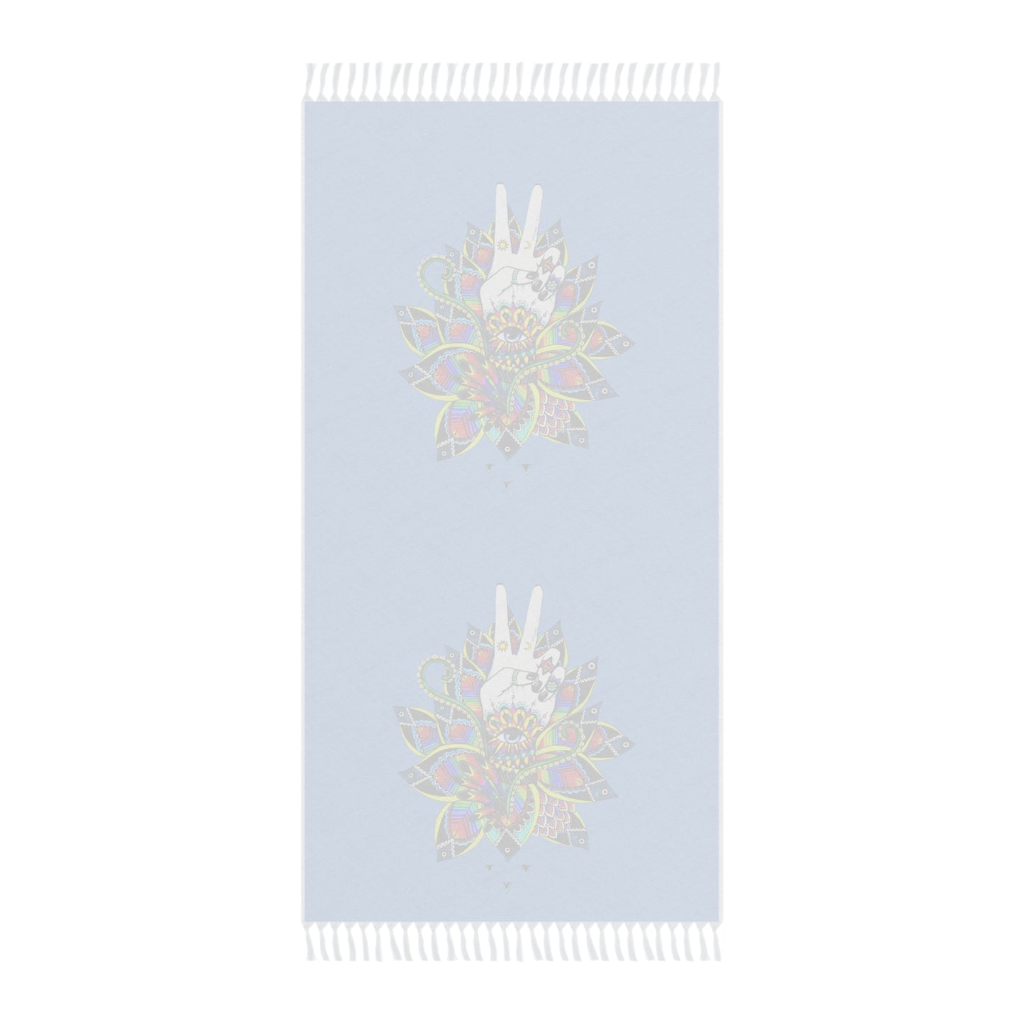 Boho Beach Towel with Vibrant  Lotus Floral Design