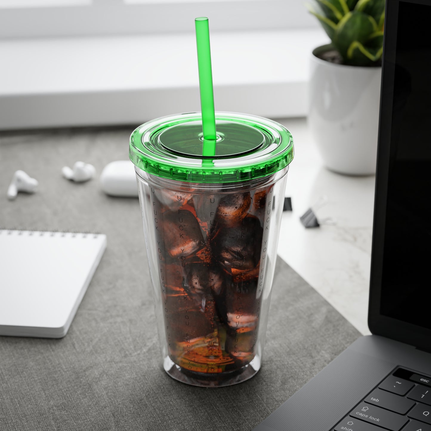 Funny Insult Tumbler with Straw - 16oz Reusable Travel Cup