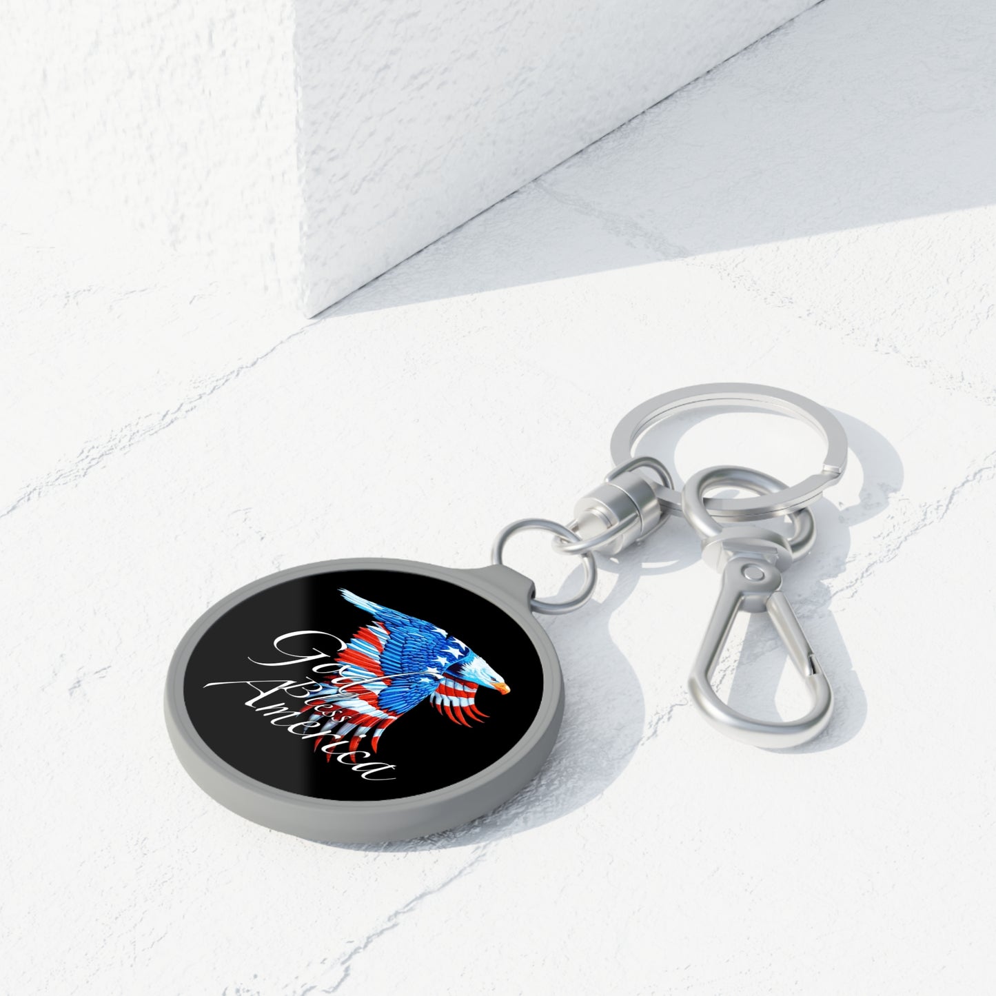 Keyring Tag - American Eagle Flag Design