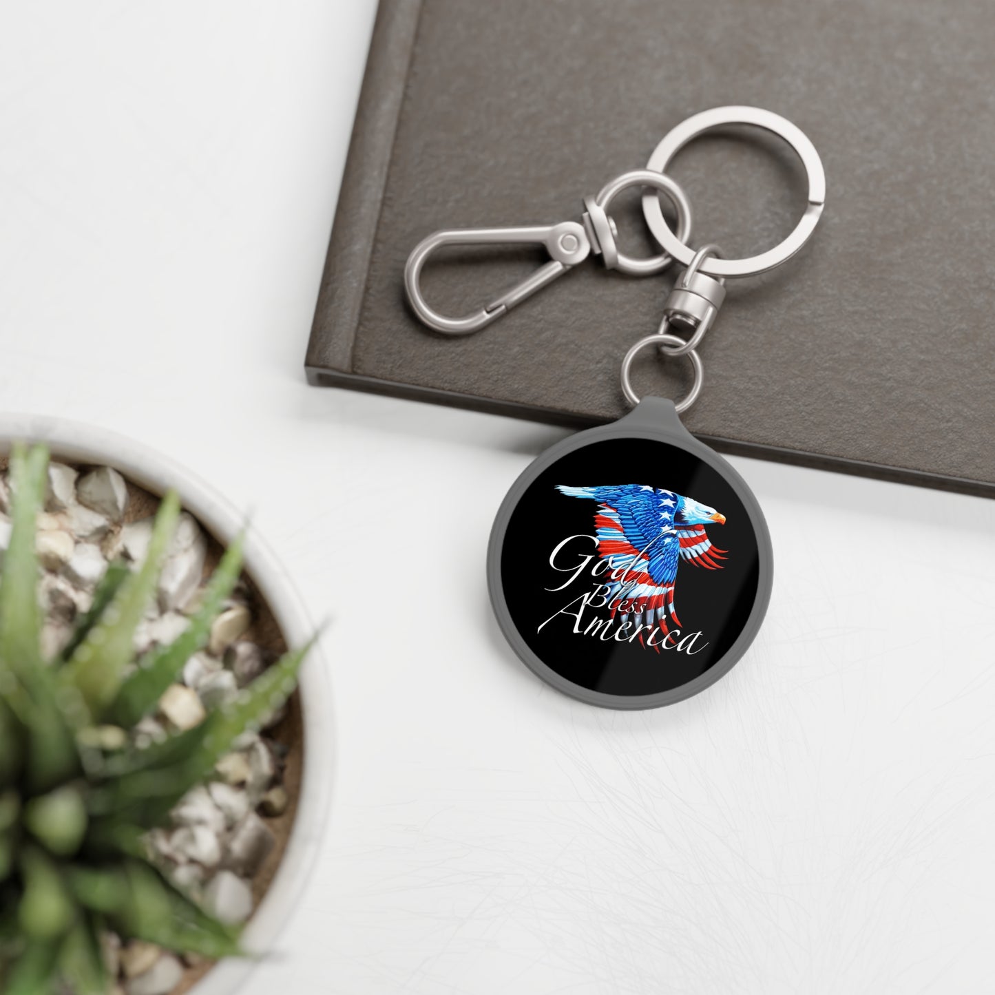 Keyring Tag - American Eagle Flag Design