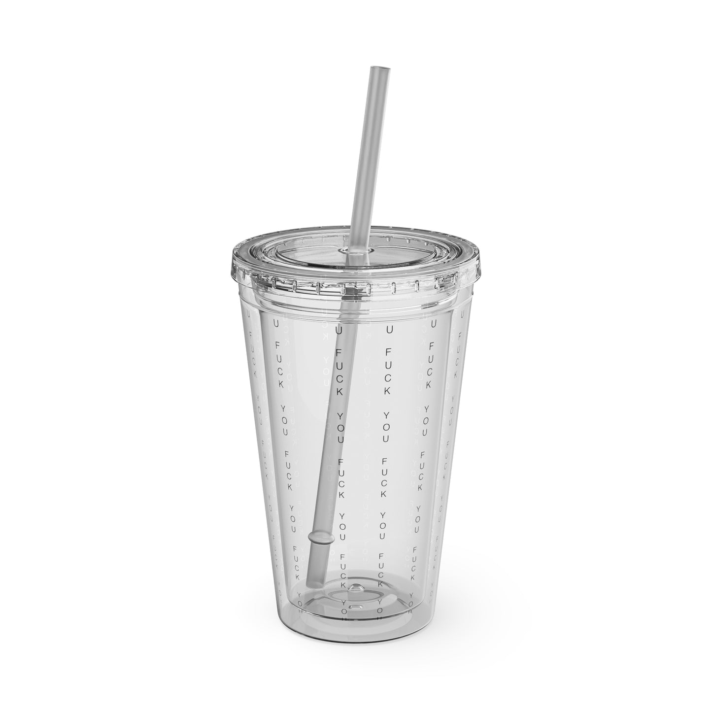 Funny Insult Tumbler with Straw - 16oz Reusable Travel Cup