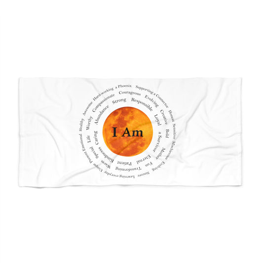 I'M AFFIRMATION-Vibrant Mandala Beach Towel - Perfect for Summer Relaxation